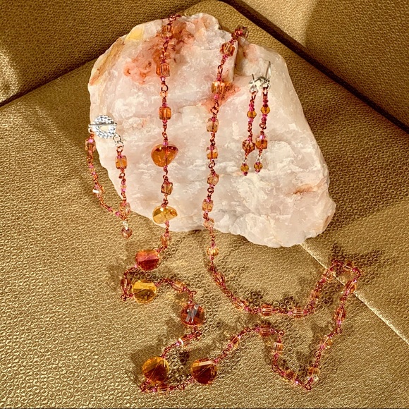 Swarovski Crystal WireWrap NecklaceBraceletEarring - Picture 2 of 4